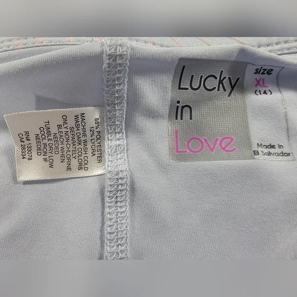 NEW Lucky in Love Scallop Golf Skirt Skort Pickleball Tennis Blue Pink Hombre XL
